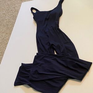 Navy Blue Jumpsuit Slimming/Padded/Booty Scrunch Flared Bottoms